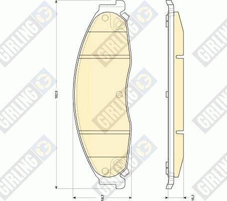 Girling 6146019 - Комплект спирачно феродо, дискови спирачки vvparts.bg