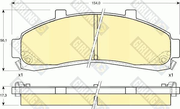 Girling 6140109 - Комплект спирачно феродо, дискови спирачки vvparts.bg