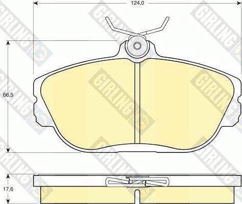 Girling 6140331 - Комплект спирачно феродо, дискови спирачки vvparts.bg