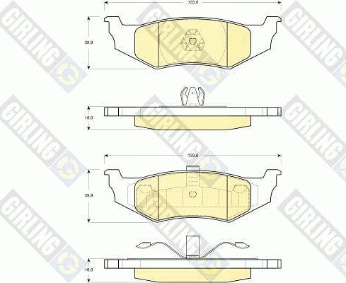 Girling 6141195 - Комплект спирачно феродо, дискови спирачки vvparts.bg