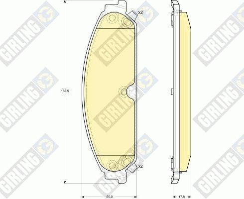 Girling 6141349 - Комплект спирачно феродо, дискови спирачки vvparts.bg