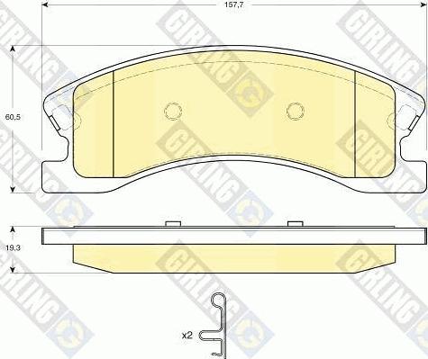 Girling 6141339 - Комплект спирачно феродо, дискови спирачки vvparts.bg