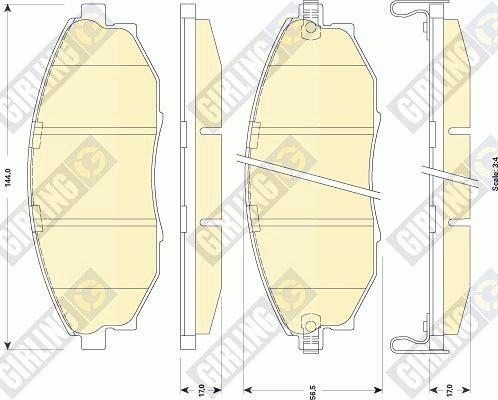 Girling 6141799 - Комплект спирачно феродо, дискови спирачки vvparts.bg