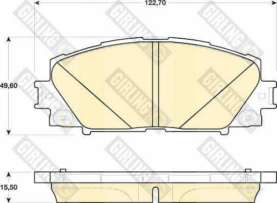 Girling 6141739 - Комплект спирачно феродо, дискови спирачки vvparts.bg