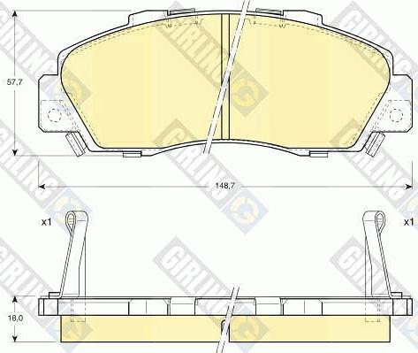 Girling 6109959 - Комплект спирачно феродо, дискови спирачки vvparts.bg