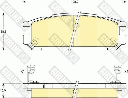 Girling 6109909 - Комплект спирачно феродо, дискови спирачки vvparts.bg