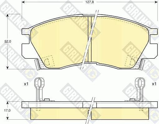 Girling 6109989 - Комплект спирачно феродо, дискови спирачки vvparts.bg