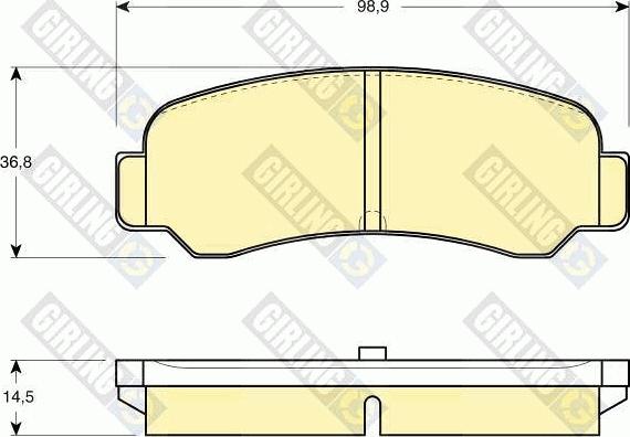 Girling 6109469 - Комплект спирачно феродо, дискови спирачки vvparts.bg