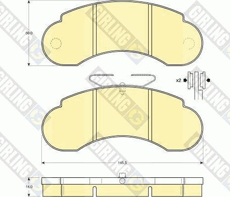 Girling 6109503 - Комплект спирачно феродо, дискови спирачки vvparts.bg