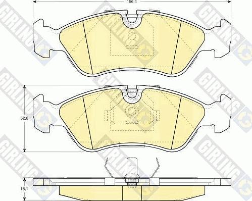 Girling 6109512 - Комплект спирачно феродо, дискови спирачки vvparts.bg