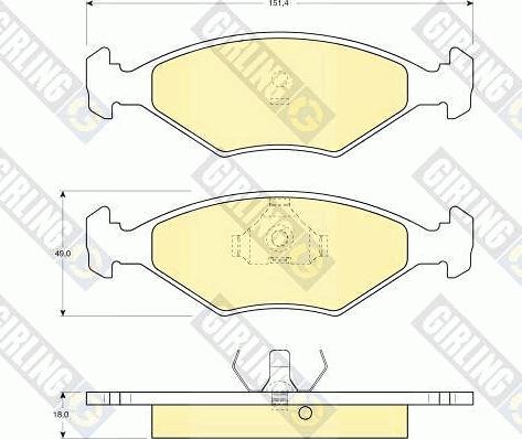 Girling 6109582 - Комплект спирачно феродо, дискови спирачки vvparts.bg