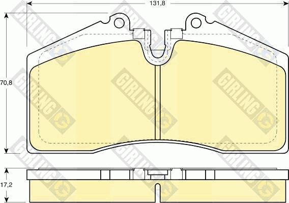 Girling 6109662 - Комплект спирачно феродо, дискови спирачки vvparts.bg