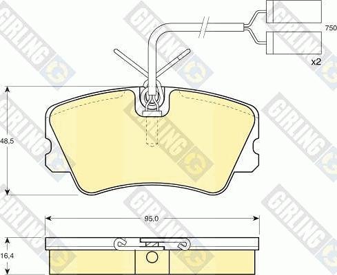 Girling 6109001 - Комплект спирачно феродо, дискови спирачки vvparts.bg