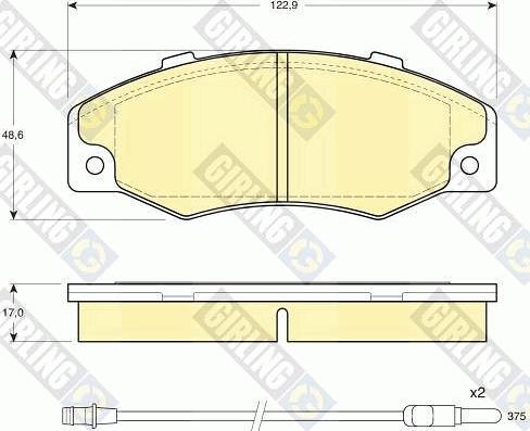 Girling 6109033 - Комплект спирачно феродо, дискови спирачки vvparts.bg