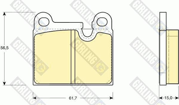 Girling 6109192 - Комплект спирачно феродо, дискови спирачки vvparts.bg