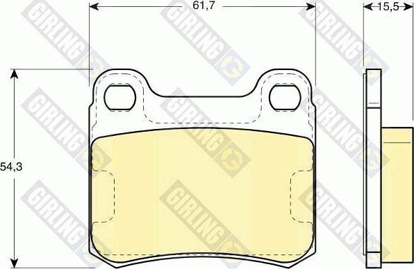 Girling 6109112 - Комплект спирачно феродо, дискови спирачки vvparts.bg