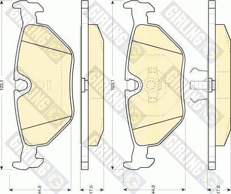 Girling 6109172 - Комплект спирачно феродо, дискови спирачки vvparts.bg