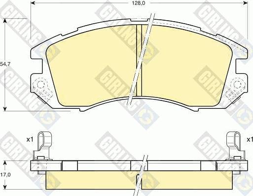 Girling 6109899 - Комплект спирачно феродо, дискови спирачки vvparts.bg