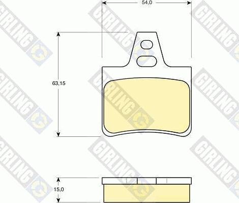 Girling 6109869 - Комплект спирачно феродо, дискови спирачки vvparts.bg