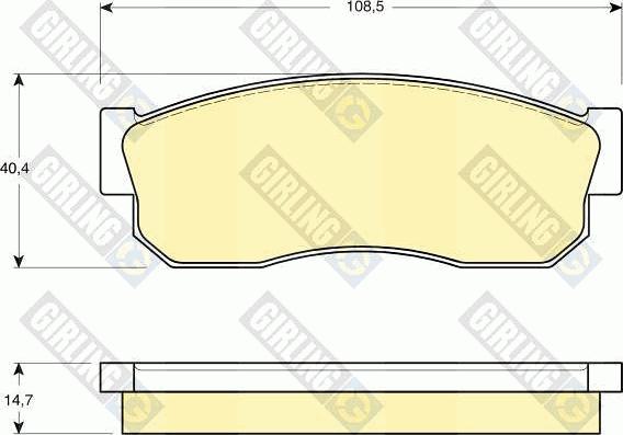 Girling 6109889 - Комплект спирачно феродо, дискови спирачки vvparts.bg