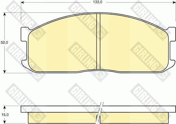 Girling 6109839 - Комплект спирачно феродо, дискови спирачки vvparts.bg