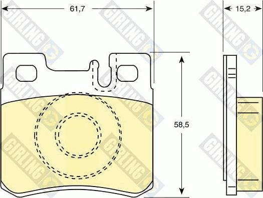 Girling 6109872 - Комплект спирачно феродо, дискови спирачки vvparts.bg