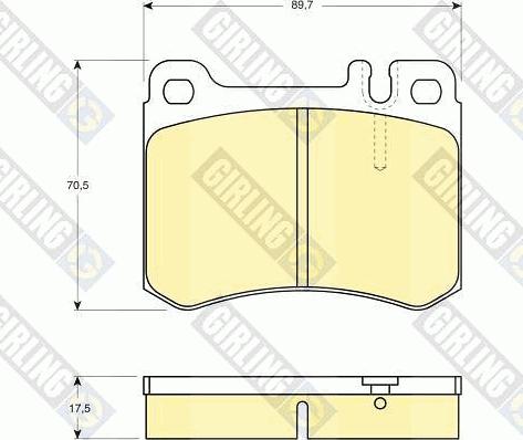 Girling 6109292 - Комплект спирачно феродо, дискови спирачки vvparts.bg