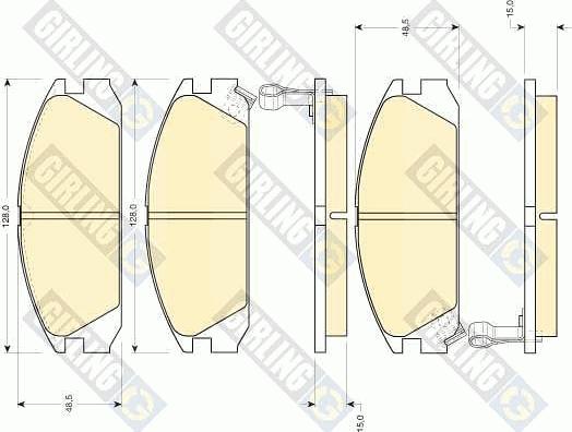 Girling 6109259 - Комплект спирачно феродо, дискови спирачки vvparts.bg