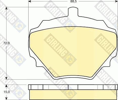 Girling 6109746 - Комплект спирачно феродо, дискови спирачки vvparts.bg