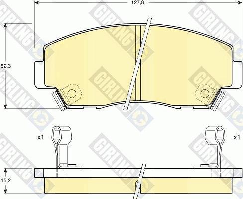 Girling 6109779 - Комплект спирачно феродо, дискови спирачки vvparts.bg