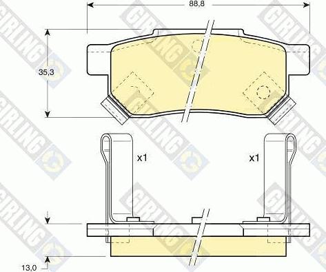 Girling 6104999 - Комплект спирачно феродо, дискови спирачки vvparts.bg