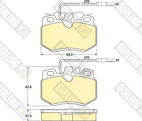 Girling 6104461 - Комплект спирачно феродо, дискови спирачки vvparts.bg