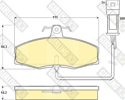 Girling 6104401 - Комплект спирачно феродо, дискови спирачки vvparts.bg