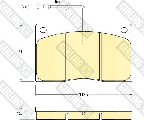 Girling 6104431 - Комплект спирачно феродо, дискови спирачки vvparts.bg