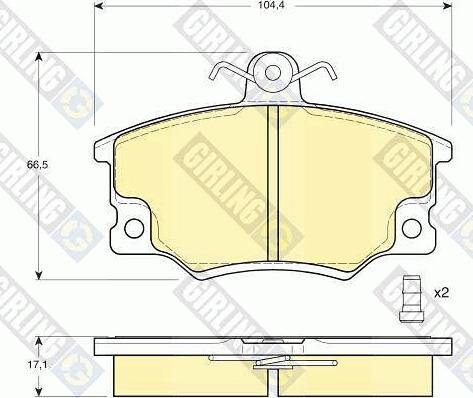 Girling 6104581 - Комплект спирачно феродо, дискови спирачки vvparts.bg