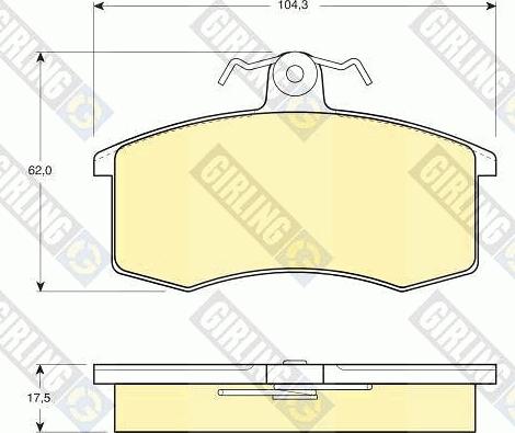 Girling 6104691 - Комплект спирачно феродо, дискови спирачки vvparts.bg