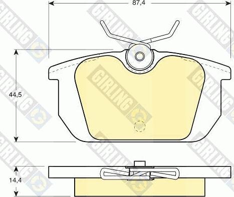 Girling 6104661 - Комплект спирачно феродо, дискови спирачки vvparts.bg