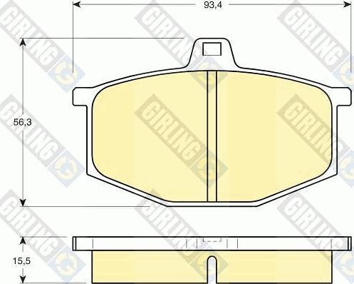 Girling 6104051 - Комплект спирачно феродо, дискови спирачки vvparts.bg