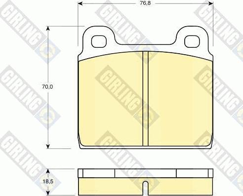 Girling 6104072 - Комплект спирачно феродо, дискови спирачки vvparts.bg