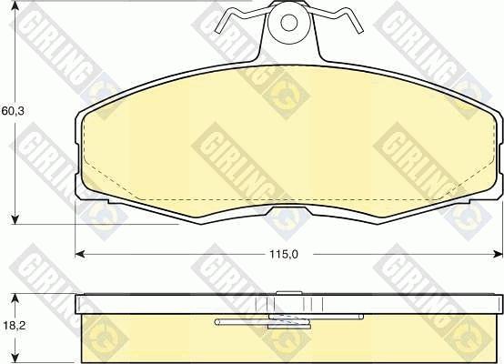 Girling 6104731 - Комплект спирачно феродо, дискови спирачки vvparts.bg