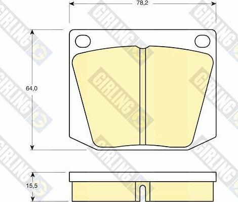 Girling 6105411 - Комплект спирачно феродо, дискови спирачки vvparts.bg