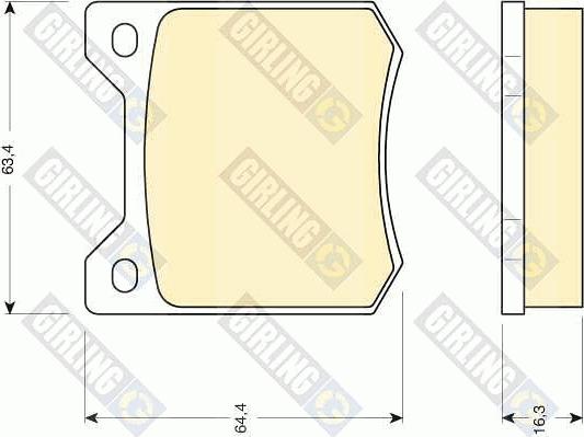 Girling 6105501 - Комплект спирачно феродо, дискови спирачки vvparts.bg