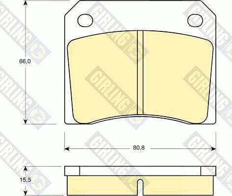 Girling 6105571 - Комплект спирачно феродо, дискови спирачки vvparts.bg