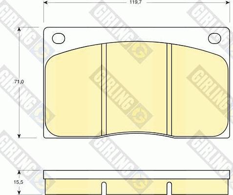 Girling 6105851 - Комплект спирачно феродо, дискови спирачки vvparts.bg