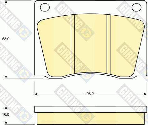 Girling 6105311 - Комплект спирачно феродо, дискови спирачки vvparts.bg