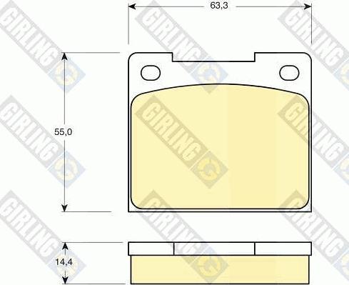 Girling 6105331 - Комплект спирачно феродо, дискови спирачки vvparts.bg