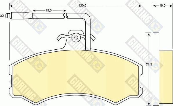 Girling 6106951 - Комплект спирачно феродо, дискови спирачки vvparts.bg