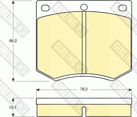 Girling 6106601 - Комплект спирачно феродо, дискови спирачки vvparts.bg