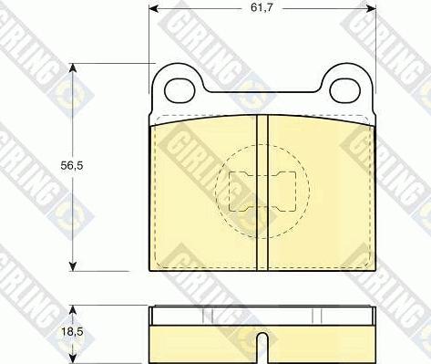 Girling 6106632 - Комплект спирачно феродо, дискови спирачки vvparts.bg