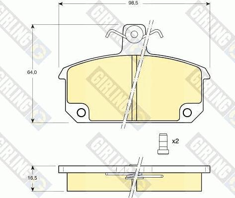 Girling 6106321 - Комплект спирачно феродо, дискови спирачки vvparts.bg